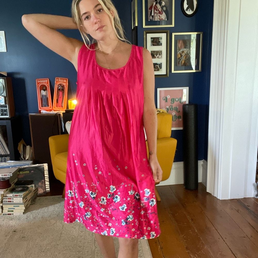 Vintage Pink Floral Nightgown